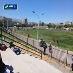 خرابی زمین چمن مجموعه شهید سلیمانی شهر بهار به دلیل برگزاری همایش «اتومبیلرانی» در این مجموعه