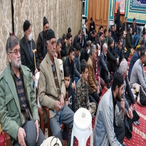 گزارش تصویری از مراسم وداع مردم لالجین با شهید گمنام در مسجد بزرگ آقا