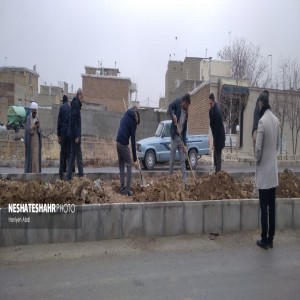 گزارش تصویری از پویش نهالکاری «به نام پدر» همزمان با سراسر کشور در روستای آبرومند