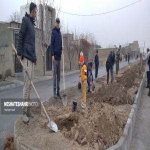 گزارش تصویری از پویش نهالکاری «به نام پدر» همزمان با سراسر کشور در روستای آبرومند