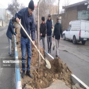 گزارش تصویری از پویش نهالکاری «به نام پدر» همزمان با سراسر کشور در روستای آبرومند