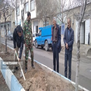 گزارش تصویری از پویش نهالکاری «به نام پدر» همزمان با سراسر کشور در روستای آبرومند