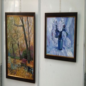 گزارش تصویری از نمایشگاه آثار نقاشی هنرمند همدانی رقیه رزمی در محل سالن فرهنگسرای آیت الله بهاری