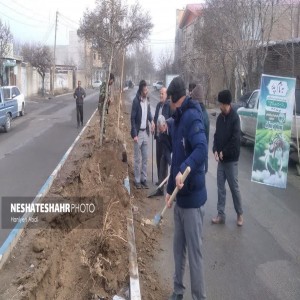 گزارش تصویری از پویش نهالکاری «به نام پدر» همزمان با سراسر کشور در روستای آبرومند