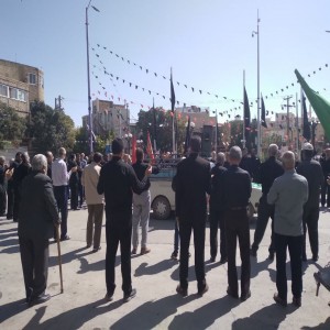 اجتماع عزاداران نبوی در میدان امام خمینی ره شهر بهار
