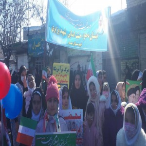 حضور پرشور دهه هشتادی و دهه نودی ها در راهپیمایی ۲۲ بهمن ۱۴۰۱ در شهر بهار