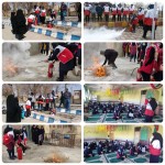برگزاری طرح چهارشنبه سوری در مدارس و برخی از محله ها و روستاهای شهرستان بهار به همت جمعیت هلال احمر