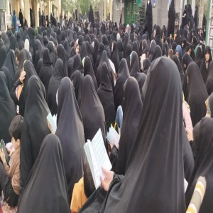 گزارش تصویری از برگزاری دعای عرفه در حرم آیت الله بهاری و گلزار شهدای شهر بهار