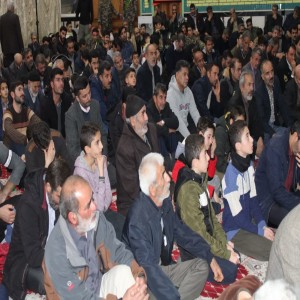 گزارش تصویری از مراسم وداع مردم لالجین با شهید گمنام در مسجد بزرگ آقا