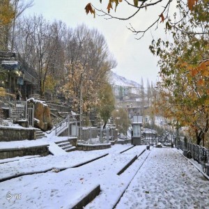 گزارش تصویری از بارش امروز برف در ارتفاعات همدان