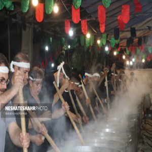 گزارش تصویری از قرخ قازان یا چهل دیگ در شب عاشورای حسینی در بهار