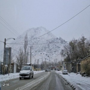 گزارش تصویری از بارش امروز برف در ارتفاعات همدان