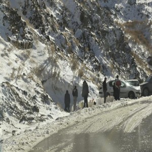 گزارش تصویری از بارش امروز برف در ارتفاعات همدان