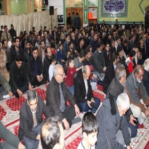 گزارش تصویری از مراسم وداع مردم لالجین با شهید گمنام در مسجد بزرگ آقا