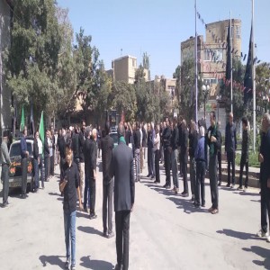 اجتماع عزاداران نبوی در میدان امام خمینی ره شهر بهار