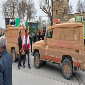 گزارش تصویری از استقبال پیکر مطهر شهدای گمنام در شهرستان بهار