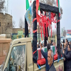 گزارش تصویری از استقبال پیکر مطهر شهدای گمنام در شهرستان بهار