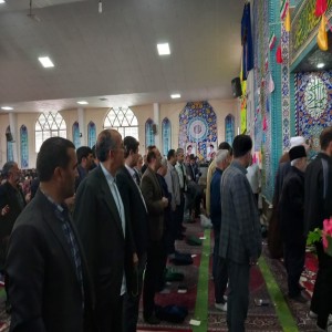 برگزاری اقامه نماز با شکوه عید سعید در مصلی امام خمینی ره شهر بهار