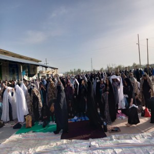 برگزاری اقامه نماز با شکوه عید سعید در مصلی امام خمینی ره شهر بهار