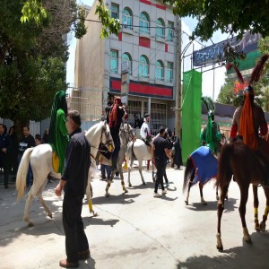 گزارش تصویری از مراسم عزاداری روز عاشورای حسینی در شهر بهار